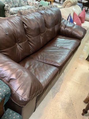 Brown Faux Leather (Sleeper) Sofa