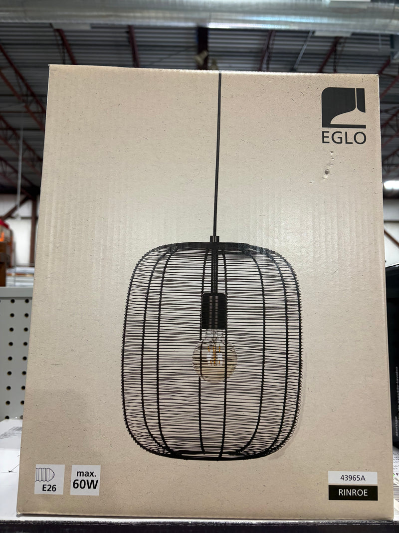 Eglo Rinroe Pendant Light, Black Finish