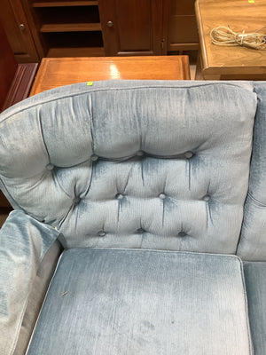 Plush Blue Sofa