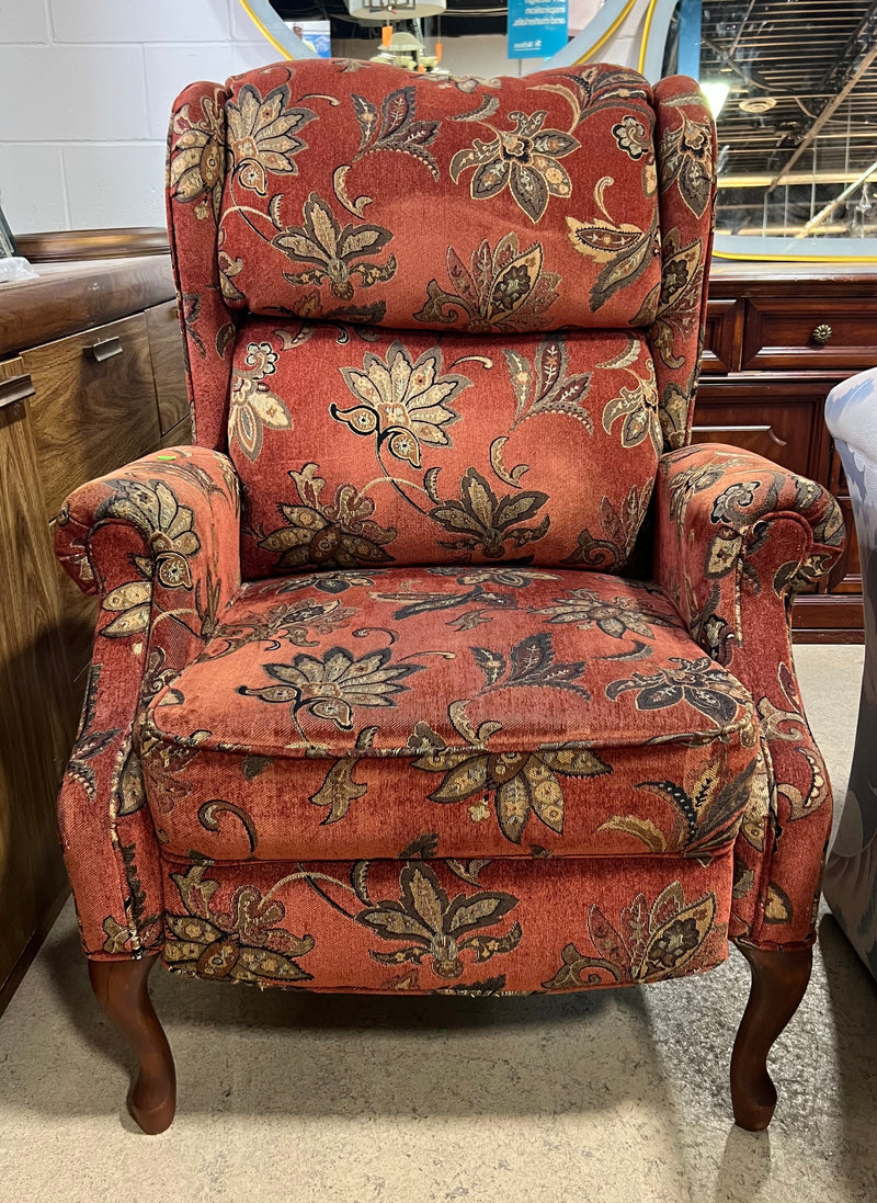 Red Floral Armchair