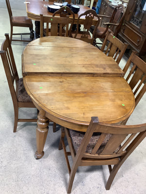 Solid Wood Dining Table with 5 Chairs