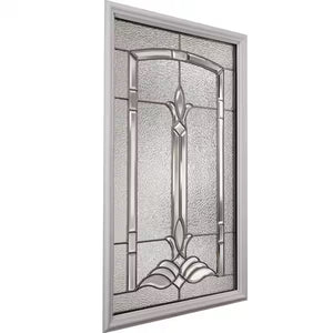 Bristol with Satin Nickel Caming 22” x 36” with White Frame Replacement Glass