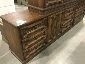 Long 9 Drawer Wooden Dresser