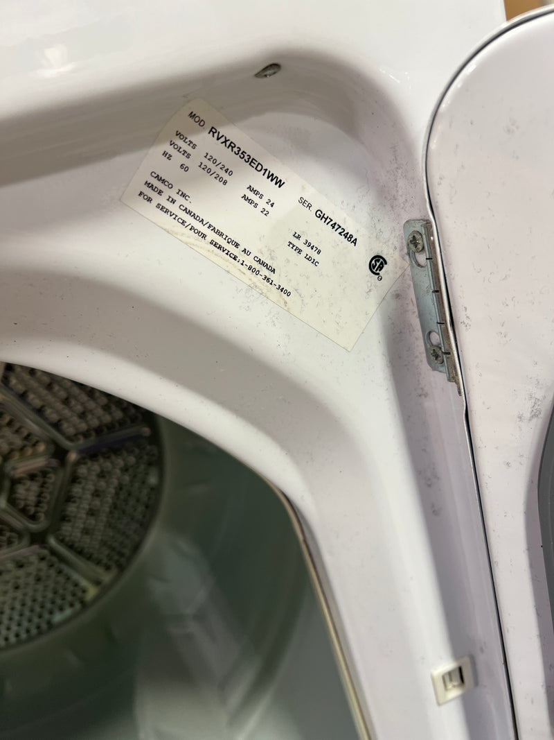 Moffat RVXR353ED1WW Electric Dryer