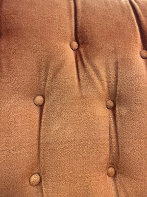 Vintage Rust Orange Tufted Armchair