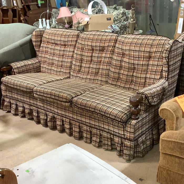 Multicoloured Plaid Sofa