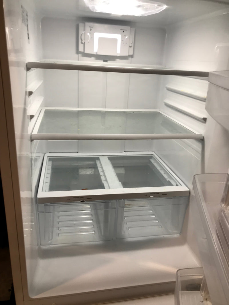 GE White Refrigerator With Bottom Freezer