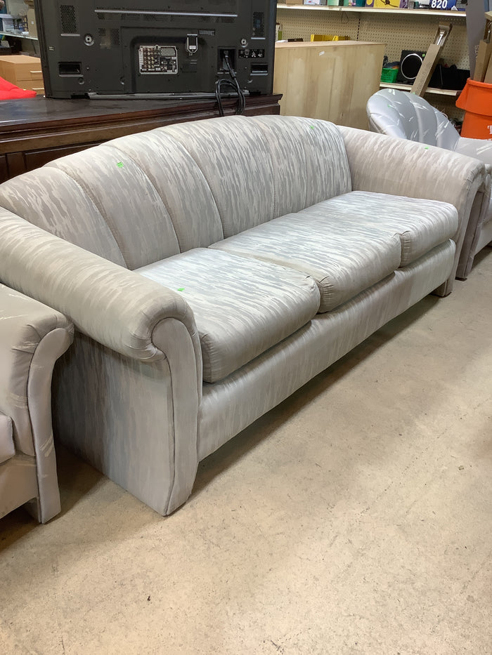 Silver Striped Sofa