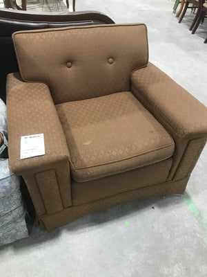 Brown Diamond Patterned Armchair
