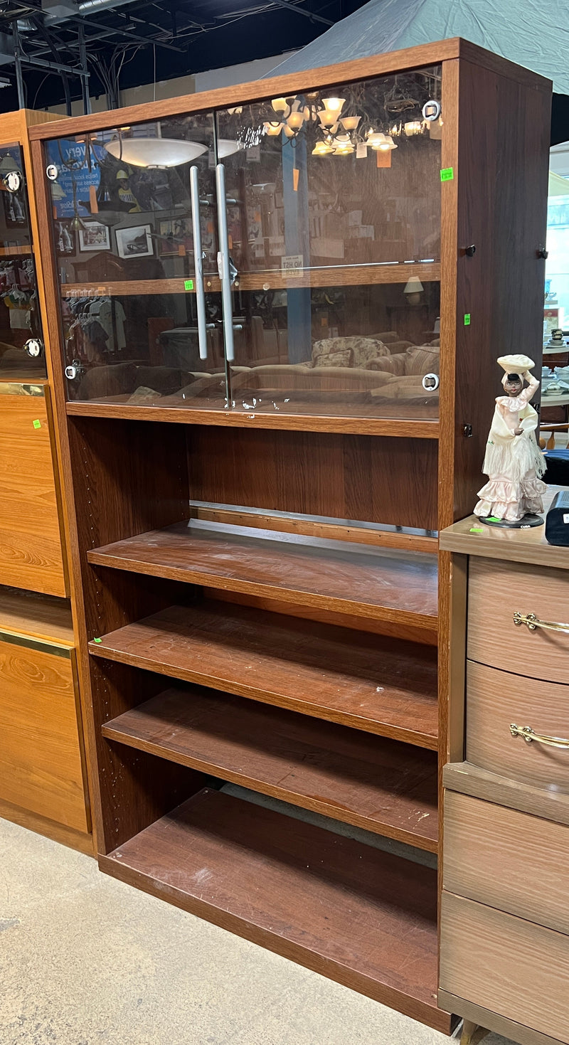 Mid-Century Modern Display Cabinet & Open Bookcase