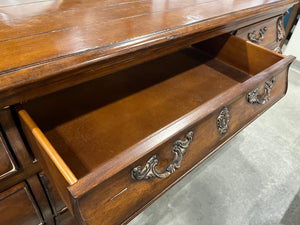 Antique Style Dresser w/ Ornate Details and Mirror