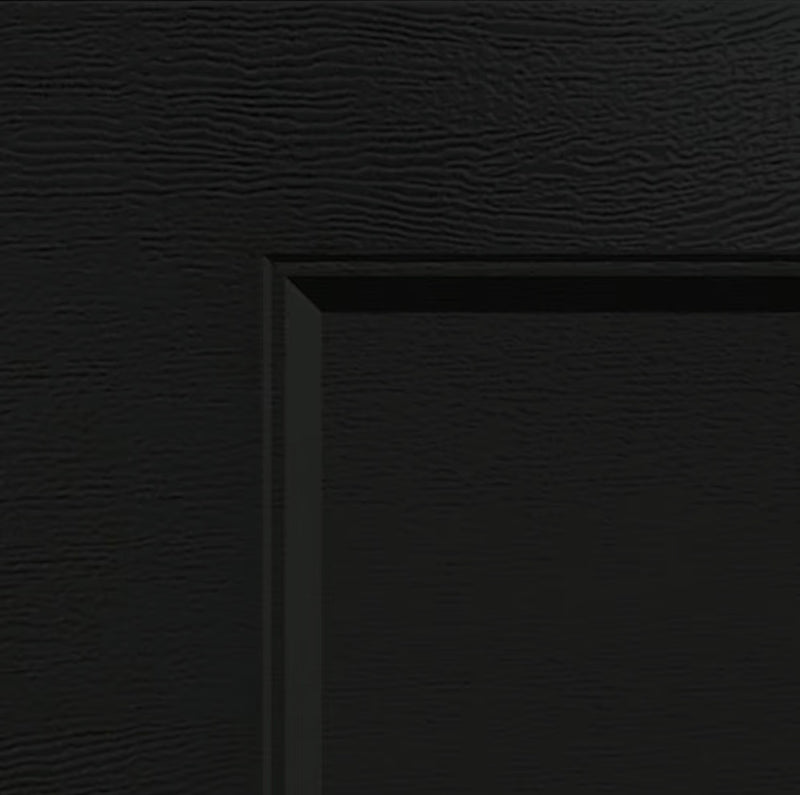 Steel 9 ft. x 7 ft. 6.3 R-Value Insulated Black Garage Door with Plain Windows