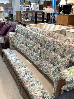 Krizia Springtime Couch with Wooden Frame