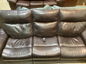Dark Brown Faux Leather Couch