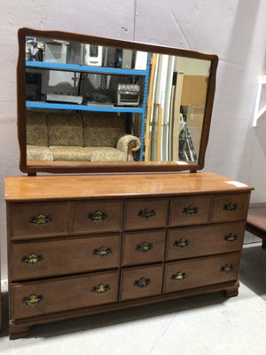 Wooden Dresser With Mirror