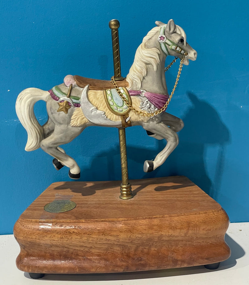 Vintage Carousel Horse Music Box