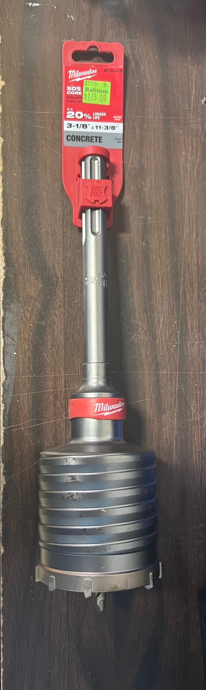 Milwaukee SDS Max Core Bit (3-1/8" x 11-3/8")