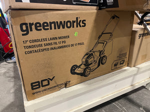 80V 17" Brushless Push Mower, 2.0Ah Battery and Charger Included