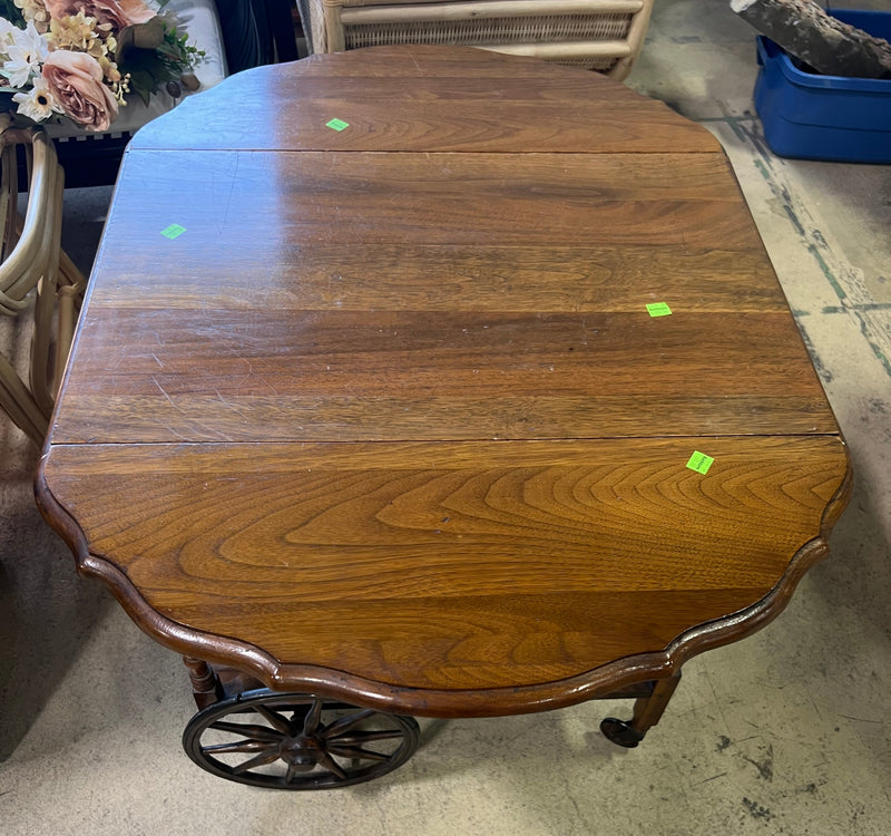 Vintage Drop-Leaf Tea Cart