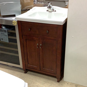 Red Wood Bathroom Vanity