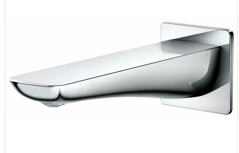 Modern S Wall Mount Tub Spout - Polished Chrome