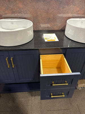 Navy and Black 60” Vanity