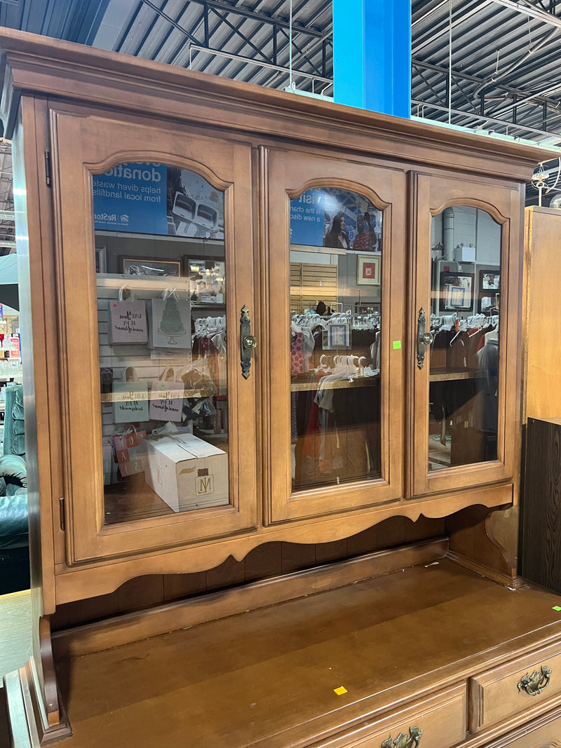 Vintage Two-Piece Hutch and Buffet Set