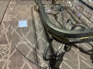 Glass & Wrought Iron Coffee Table