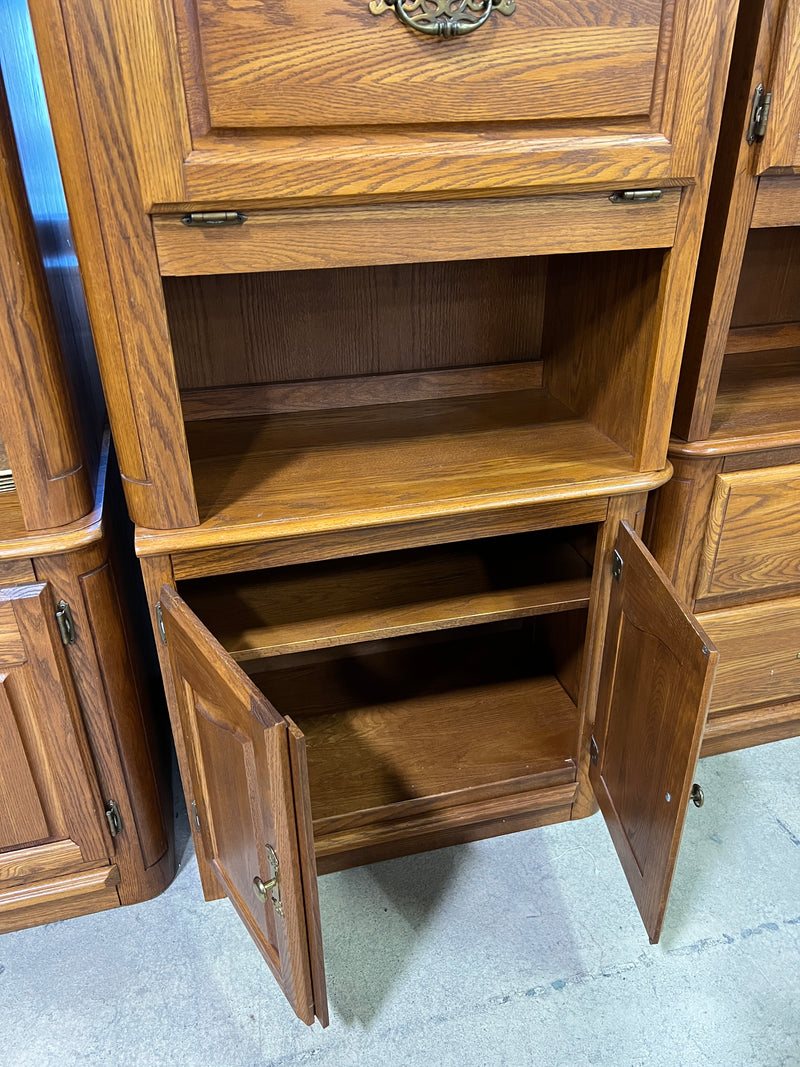 Vintage Flip-Down Bar & Display Hutch