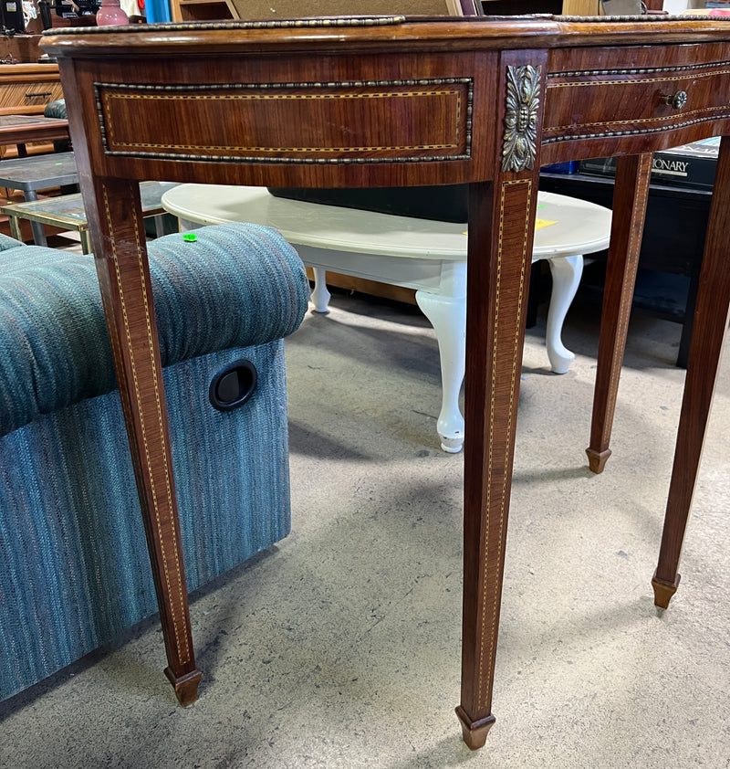 Antique-Style Demi-Lune Console Table