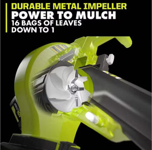 40V Vac Attack Cordless Leaf Vacuum/Mulcher with 5.0 Ah Battery and Charger