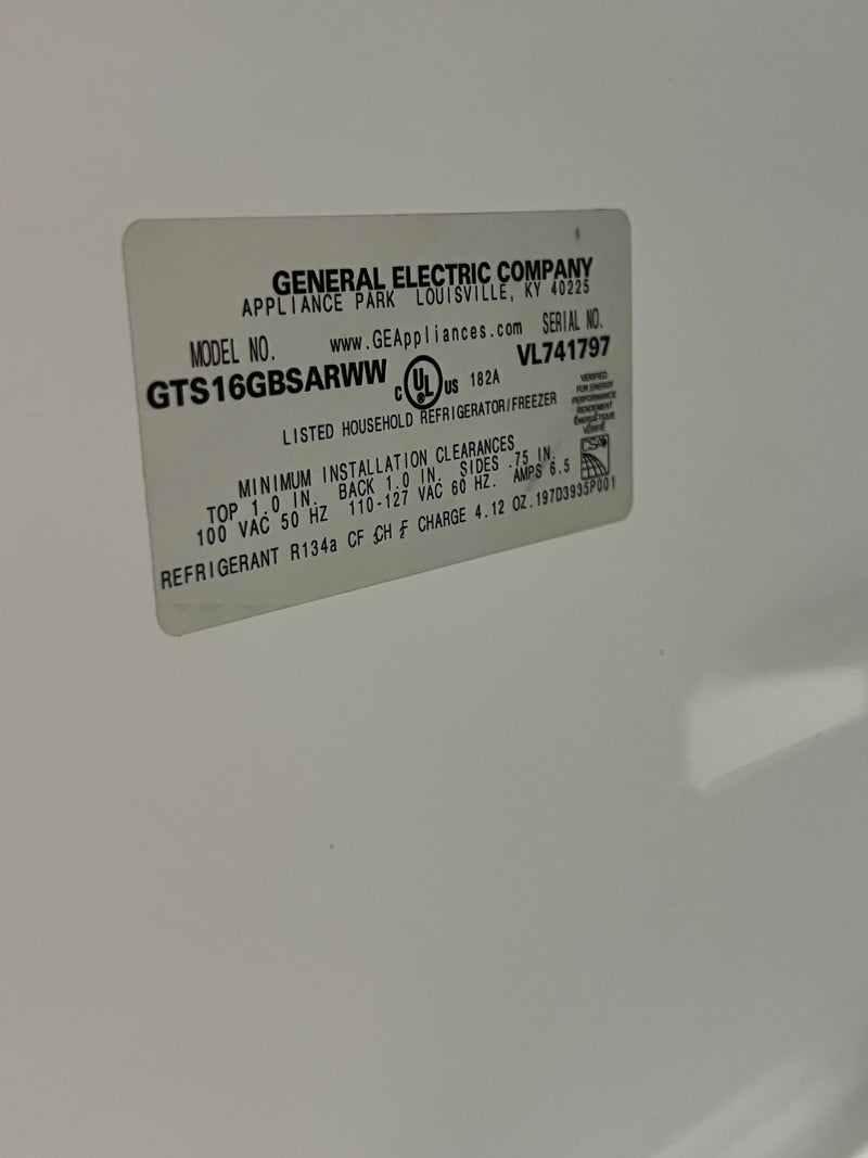 White GE Refrigerator