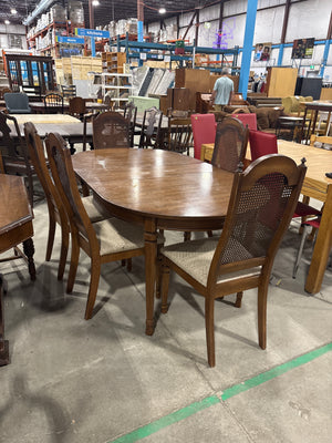 Colonial Revival Style Dining Table with Five Chairs