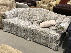 White Floral 3 Seater Couch