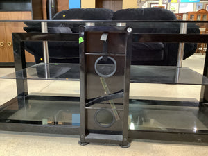 Glass-Topped Entertainment Unit
