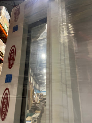 Prehung Durable Steel Entry Door with Left-Side Glass Panel