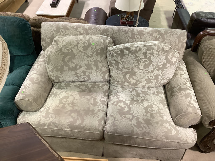 Beige Floral Loveseat