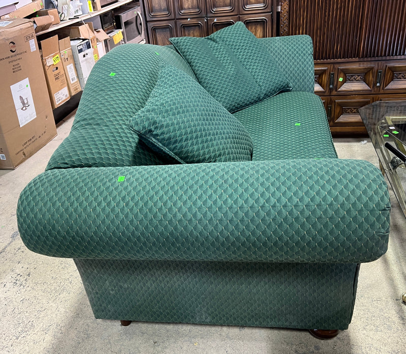Modern Textured Upholstered Loveseat with Matching Accent Pillows