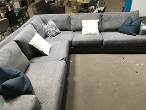 Large Grey Sectional 5 Seater Sectional Couch