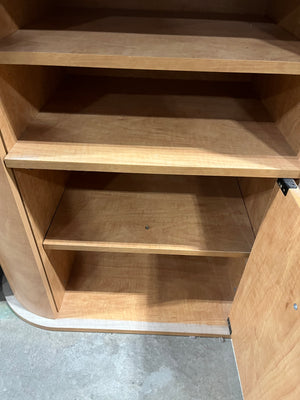 Wood & Glass Display Cabinet with Storage