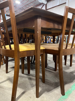 Gibbard MCM Walnut Dining Table with Six Chairs