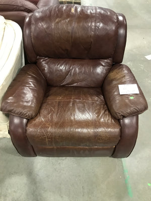 Real Leather Reclining Armchair