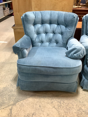 Plush Blue Tub Chair