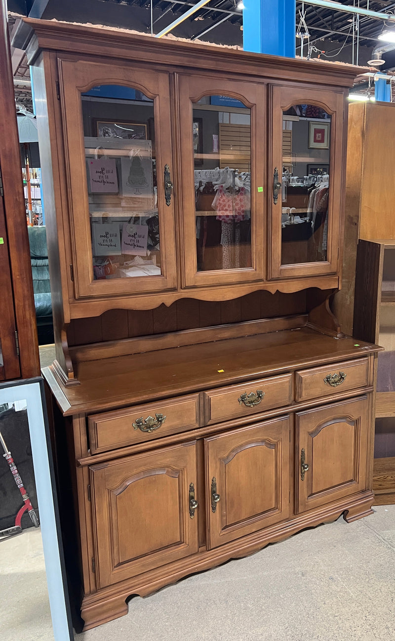 Vintage Two-Piece Hutch and Buffet Set