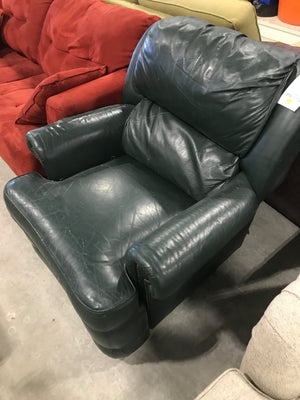 Green Leather Arm Chair