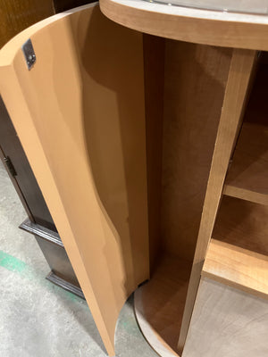 Wood & Glass Display Cabinet with Storage