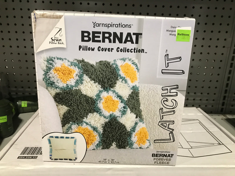 Yarnspirations Bernat Pillow Cover Collection “Latch It” Pillow Cover Kit