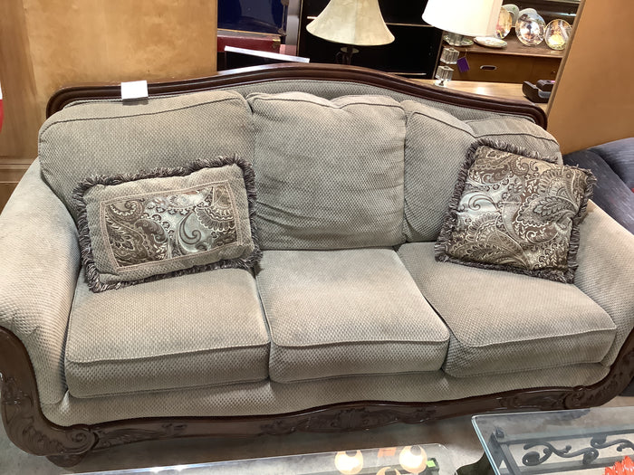 Victorian Style Mocha Sofa