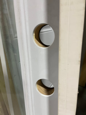 Modern White Exterior Door with Full Lite Window & Internal Grilles – Prehung
