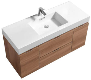 48-inch Vanity in Honey Oak with Acrylic Top Single-Sink in Polymarble Glossy White